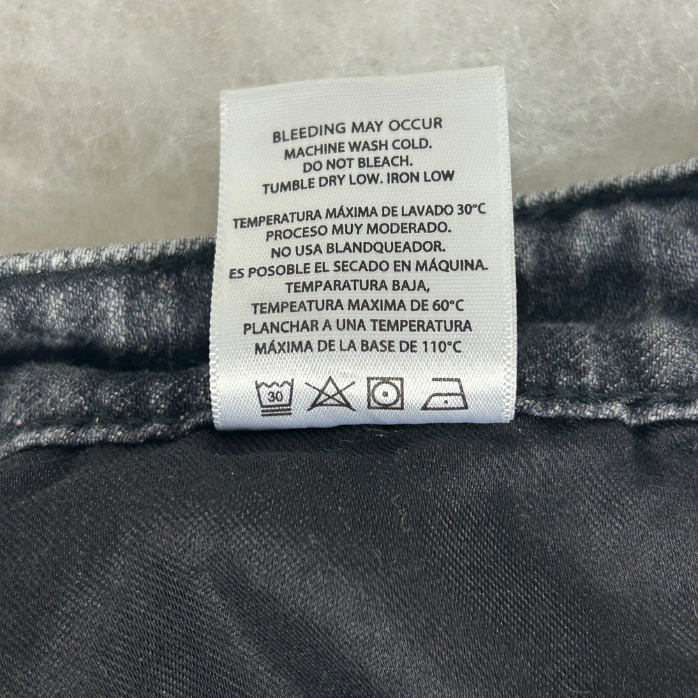 Hidden Los Angeles Jeans Womens 25‎ Washed Black Wide Leg Raw Hem Soft Cotton - Picture 16 of 16